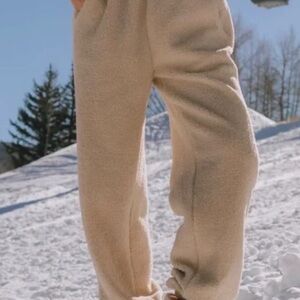 Cozy Beige Fleece Pants